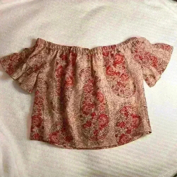 Madewell ๐ฅ100% Silk Off the Shoulder Top size extra small - Picture 6 of 11